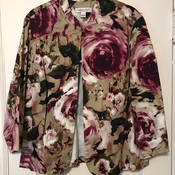 Womens Coldwater Creek floral print jacket - Picture 1 of 3